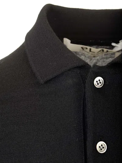 Comme Des Garçons Play Wool Polo Shirt Knitwear Black