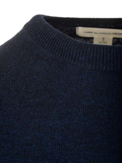 Comme Des Garçons Shirt Wool Sweater Knitwear Blue