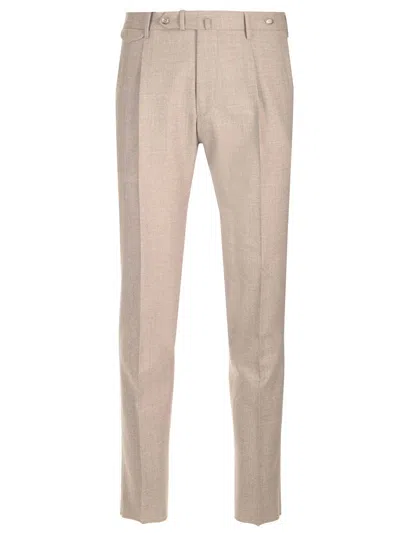Shop Tagliatore Wool Trousers Beige