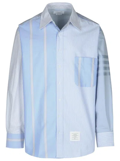 Thom Browne 4 Bar Light Blue Cotton Shirt