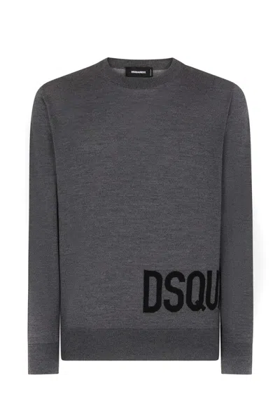 Dsquared2 Grey Wool Sweater