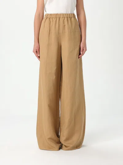 Max Mara Pants  Woman Color Brown In Brown