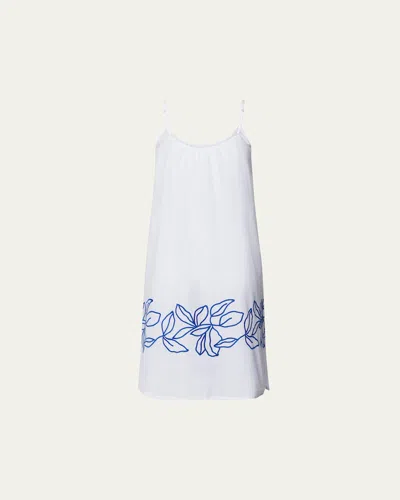 Hanro Liz Leaf-embroidered Cotton Chemise