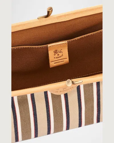 Il Bisonte Manuela Frame Canvas Clutch Bag