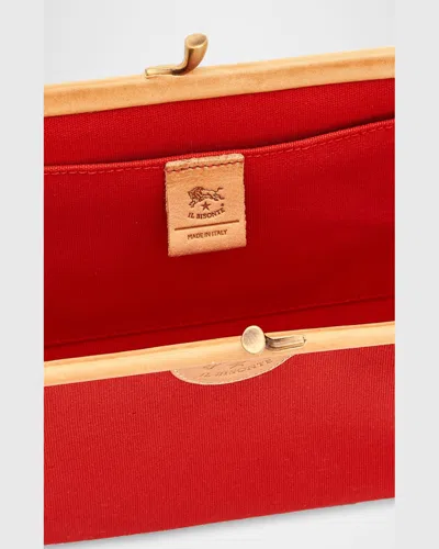 Il Bisonte Manuela Frame Canvas Clutch Bag