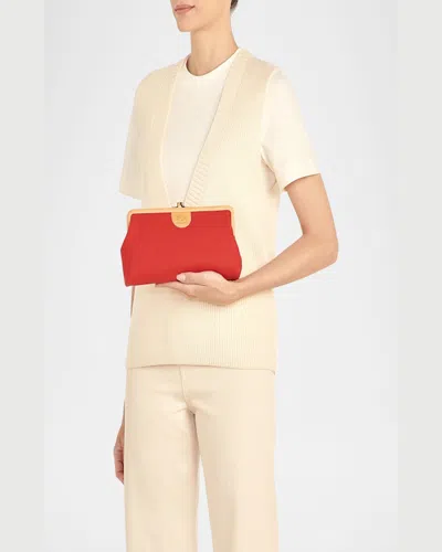 Il Bisonte Manuela Frame Canvas Clutch Bag