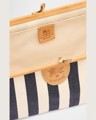 Il Bisonte Manuela Frame Canvas Clutch Bag