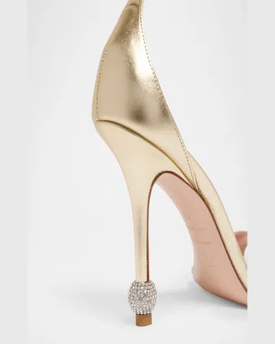 Roger Vivier Vivier Marlene 100 Embellished Gold Sandals In Oro