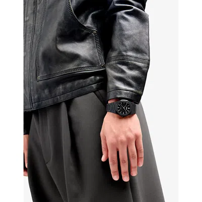 D1 Milano Black Polycarbon Cloudburst Polycarbonate Quartz Watch