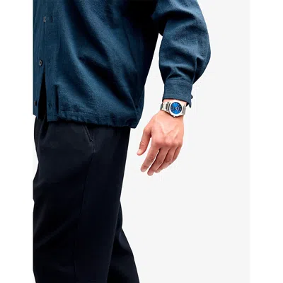 D1 Milano Blue Geo Ultra Thin Bracelet 40mm Stainless Steel Quartz Watch