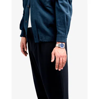 D1 Milano Blue Ocean Ultra Thin Bracelet 38mm Stainless Steel Quartz Watch In Blue/silver