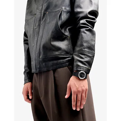 D1 Milano Black Polycarbon Moonglade Polycarbonate Quartz Watch In Silver