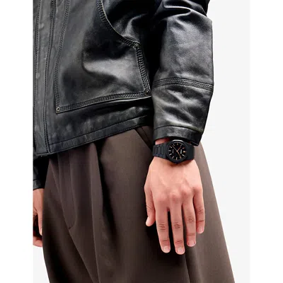 D1 Milano Black Polycarbon Dawn Light Polycarbonate Quartz Watch In Rose Gold