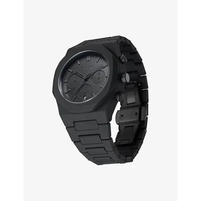 D1 Milano Ens Black D1-phbjsh Polychrono Shadow Polycarbonate Quartz Watch