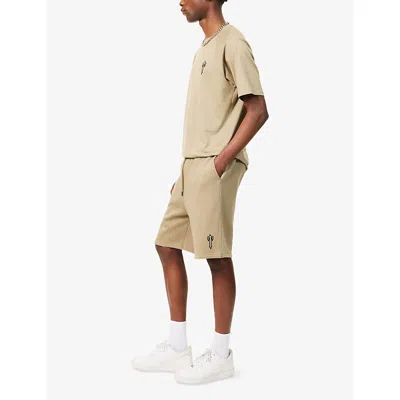Trapstar Mens Stone Foundation Relaxed-fit Cotton-jersey Shorts