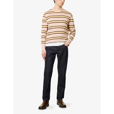 Nudie Jeans Gritty Jackson Organic-cotton Straight-leg Jeans In Navy