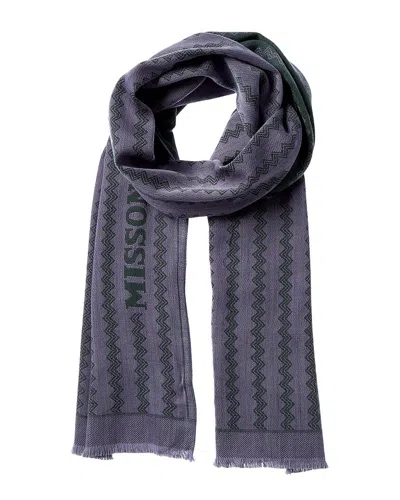 Missoni Wool Scarf In Blue