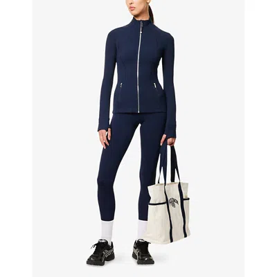 Lululemon Womens True Navy Mirror Silver Define High-neck Stretch-woven Jacket