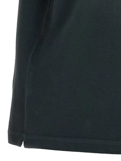 Alexander Mcqueen Faded Effect Black Polo Shirt In Cotton In Gray