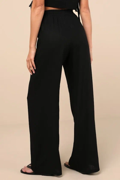 Lulus Irida Black Drawstring Pants