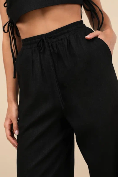 Lulus Irida Black Drawstring Pants
