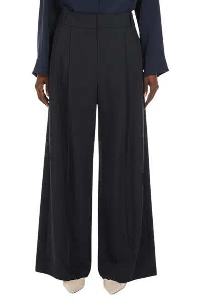 S Max Mara Trousers Blue In Black