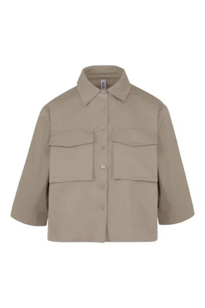 Bomboogie Shirts Dove Grey In Brown
