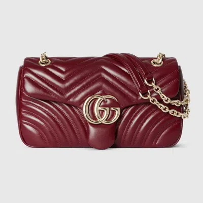 Gucci Gg Marmont Medium Shoulder Bag In Burgundy