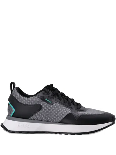 Hugo Boss Mesh-panel Sneakers In Black