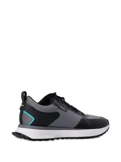 Hugo Boss Mesh-panel Sneakers In Black