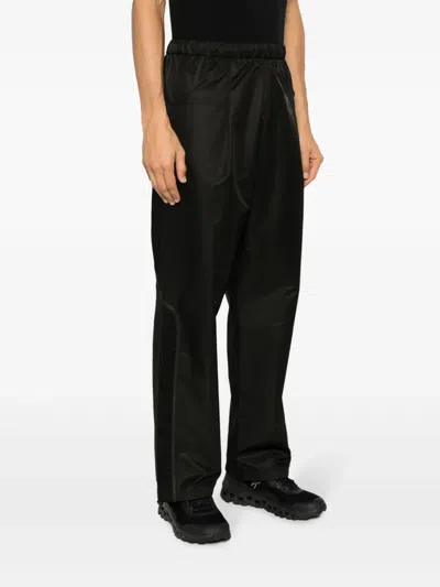 J.lal Pleated Elasticated Straight-leg Trousers In Black
