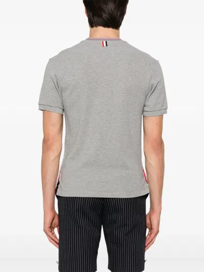 Thom Browne Asymmetric Hem T-shirt Stripe Detail