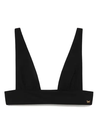 Kiki De Montparnasse Echauffe Embellished Bikini Top In Black