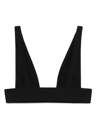 Kiki De Montparnasse Echauffe Embellished Bikini Top In Black