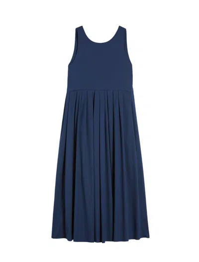 S Max Mara Pleated Dress Long Round Neckline