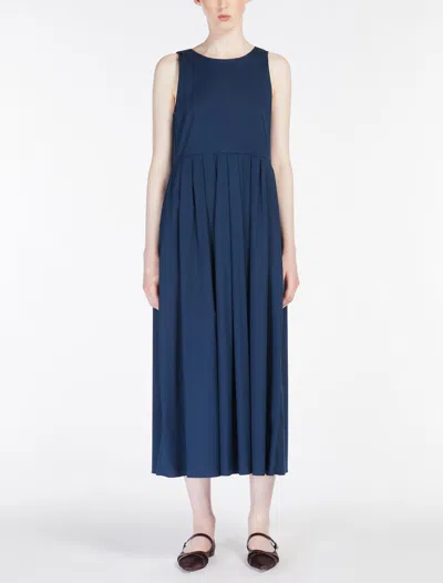 S Max Mara Pleated Dress Long Round Neckline