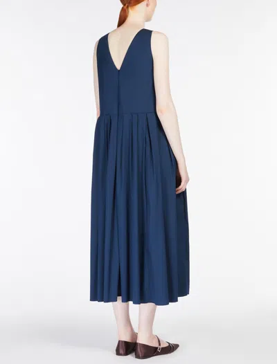 S Max Mara Pleated Dress Long Round Neckline