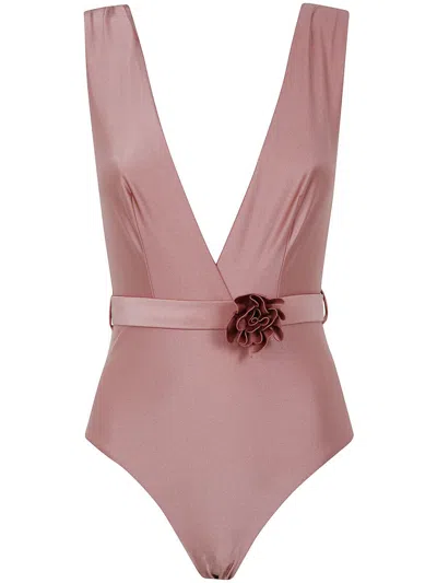 Zimmermann Lucky Plunge Flower Swimsuit