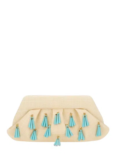 Themoirè Textured Bag With Paper Fringes