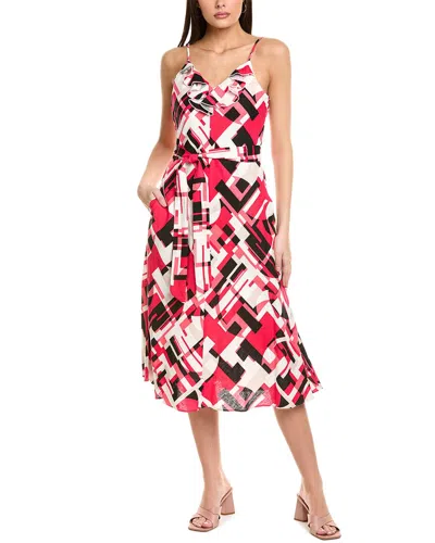 Karl Lagerfeld Geo Print Linen-blend Maxi Dress