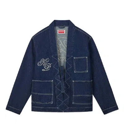 Kenzo Embroidered Kimono Denim Jacket