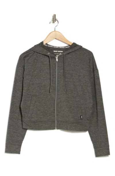 Dkny Sport Women's Spacedye Full-zip Long-sleeve Hoodie
