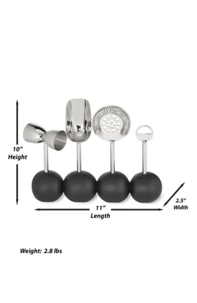 Roselli Trading Company Set Of 4 Astro Bar Collection Cocktail Tools
