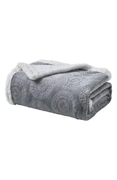 Luxury Home Embossed Caesar Faux Shearling Throw Blanket