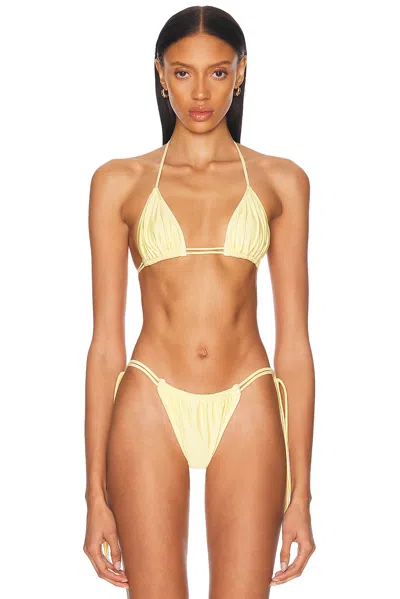 Bananhot Kyma String Bikini Top In Yellow In Yellow