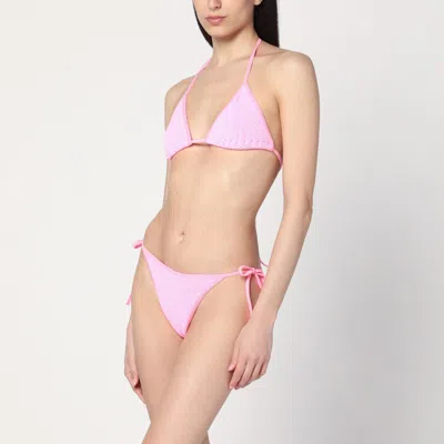 Hunza G Gina Triangle Bikini Set In Pink