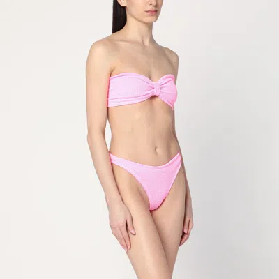 Hunza G Tina Bikini Beachwear In Rose-pink Polyamide In Pink