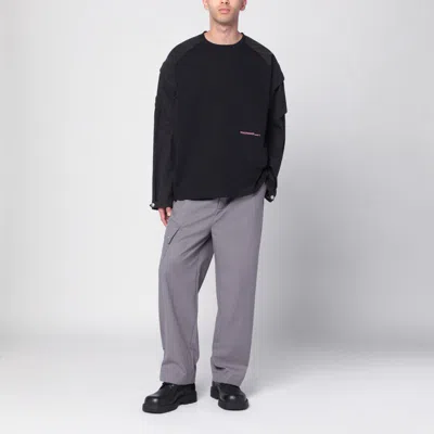 Oamc Peacemaker Grey Wool-blend Trousers