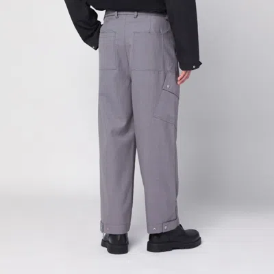 Oamc Peacemaker Grey Wool-blend Trousers