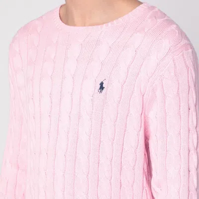 Polo Ralph Lauren Textured Cable Knit Sweater With Logo Embroidery